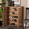 Baxton Studio Adalwin Modern and Contemporary Oak Brown Finished Wood 2-Door Shoe Storage Cabinet 189-11986-ZORO - alternate 3